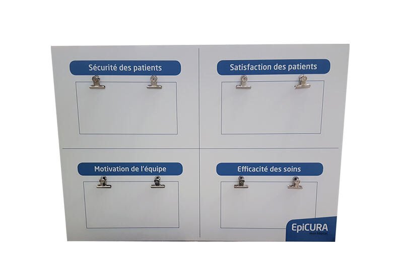 ardoise effaçable à sec avec pinces
