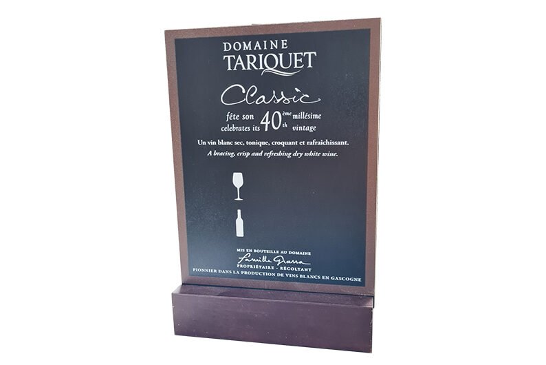 ardoise table classique Domaine Tariquet
