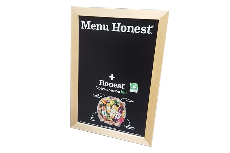 ardoise table encadrée Honest
