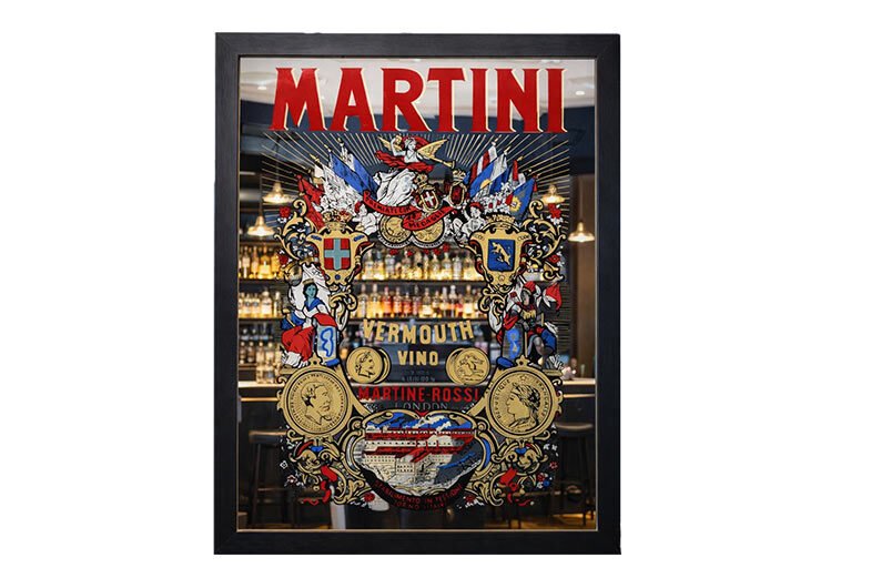 miroir encadré Martini