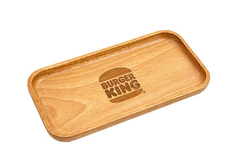 plateau en bois Burger King