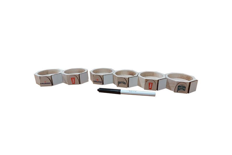 présentoir de comptoir bois