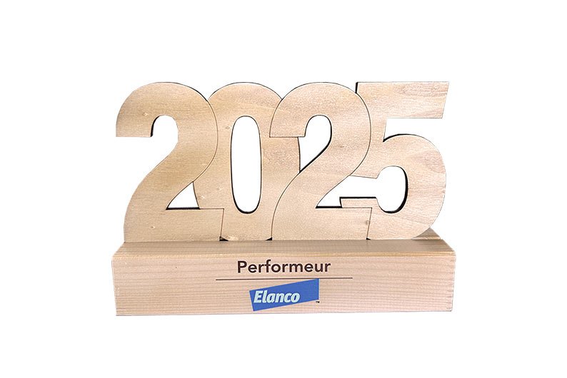Trophée en bois Elanco