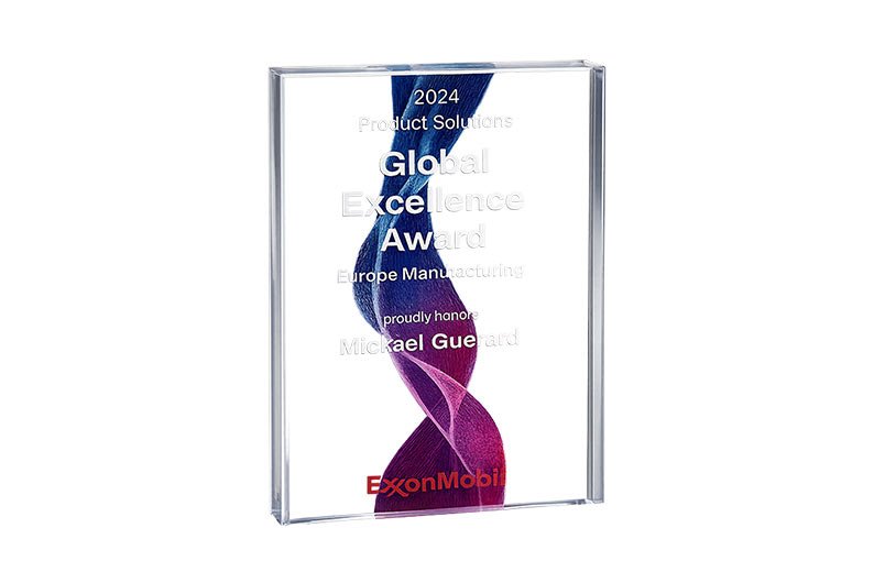 Trophée en plexi bloc