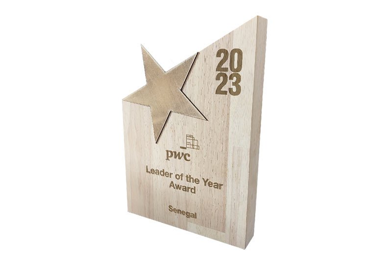 trophée multi matériaux PWC