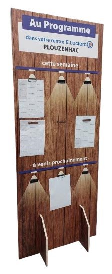 Panneaux d'affichage pour la grande distribution.