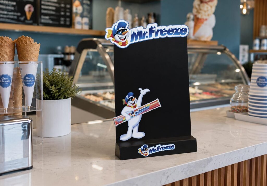 ardoise de table Mr. Freeze